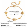 Wholesale Women's Light Luxury Stainless Steel Electroplated Bracelet With Star And Flower Patterns