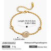Wholesale Women's Light Luxury Stainless Steel Electroplated Bracelet With Star And Flower Patterns