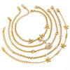 Wholesale Women's Light Luxury Stainless Steel Electroplated Bracelet With Star And Flower Patterns