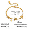 Wholesale Women's Light Luxury Stainless Steel Electroplated Bracelet With Star And Flower Patterns