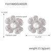 Wholesale Women's Light Luxury 316L Stainless Steel Electroplated Geometric And Flower Patterned Petal Flower Inlaid Beads Earrings