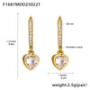 Wholesale Women's Light Luxury Stainless Steel Geometric Earrings With Electroplating And Zircon Inlay