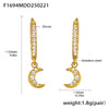 Wholesale Women's Light Luxury Stainless Steel Geometric Earrings With Electroplating And Zircon Inlay