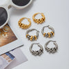 Wholesale Women's Light Luxury Stainless Steel Geometric Earrings With Electroplating