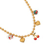 Wholesale Women's Light Luxury Stainless Steel Love Necklace With Geometric Pattern And Electroplating