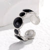 Wholesale Women's Light Luxury Stainless Steel Open Ring With Geometric Style And Electroplating Treatment