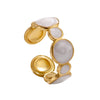 Wholesale Women's Light Luxury Stainless Steel Open Ring With Geometric Style And Electroplating Treatment