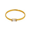 Wholesale Women's Light Luxury Stainless Steel Rectangular Geometric Fine Ring With Electroplating
