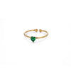 Wholesale Women's Light Luxury Stainless Steel Ring Set With Diamonds Geometric Heart Shape Zircon Birthstone Ring