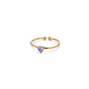 Wholesale Women's Light Luxury Stainless Steel Ring Set With Diamonds Geometric Heart Shape Zircon Birthstone Ring
