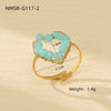 Wholesale Women's Light Luxury Stainless Steel Ring With Heart Design And Electroplating Treatment