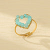 Wholesale Women's Light Luxury Stainless Steel Ring With Heart Design And Electroplating Treatment