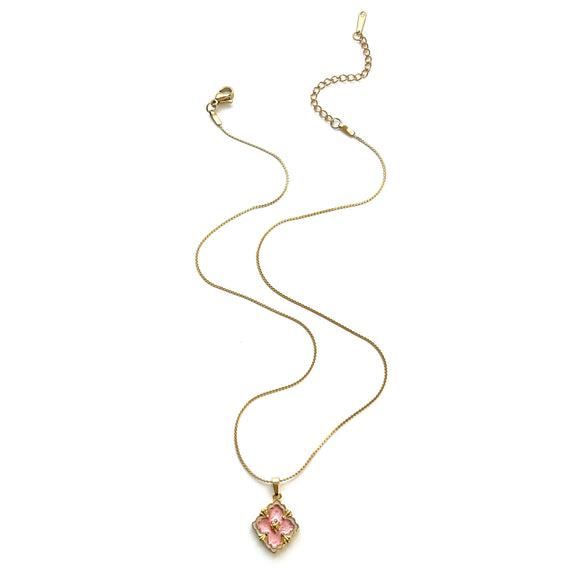 Wholesale Women's Light Luxury Stainless Steel Snake Bone Chain Necklace With Flower And Leaf Patterns And Polished Plating