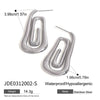 Wholesale Women's Light Luxury Stainless Steel Spiral Earrings With Geometric Design And Electroplating