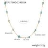 Wholesale Women's Light Luxury Stainless Steel Tianhe Stone Handmade Double Clavicle Necklace With Electroplating And Blade Chain Design