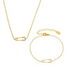 Wholesale Women's Light Luxury 316L Stainless Steel Zircon Jewelry Suit With Double Necklace And Exquisite Bracelet Electroplated