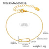 Wholesale Women's Light Luxury 316L Stainless Steel Zircon Jewelry Suit With Double Necklace And Exquisite Bracelet Electroplated