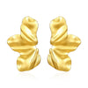 Wholesale Women's Light Luxury Stamped Stainless Steel Flower Earrings