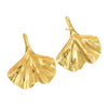 Wholesale Women's Light Luxury Stamped Stainless Steel Leaf Earrings