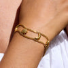 Wholesale Women's Light Luxury Star Stainless Steel Geometric Bracelet With Electroplating For Jewelry That Does Not Fade