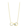 Wholesale Women's Light Luxury 925 Sterling Silver Mobius Cross Chain Necklace With Microinlay