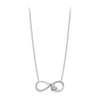 Wholesale Women's Light Luxury 925 Sterling Silver Mobius Cross Chain Necklace With Microinlay