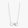 Wholesale Women's Light Luxury 925 Sterling Silver Mobius Cross Chain Necklace With Microinlay