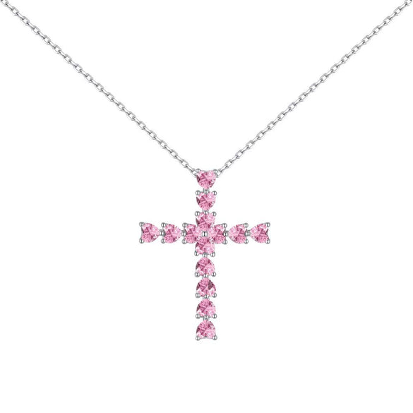 Wholesale Women's Light Luxury 925 Sterling Silver Necklace With Geometric Pattern And Love Zircon Inlaid Electroplated