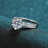 Wholesale Women's Light Luxury 925 Sterling Silver Ring With Crown Pattern And Electroplating Treatment