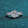 Wholesale Women's Light Luxury 925 Sterling Silver Ring With Crown Pattern And Electroplating Treatment