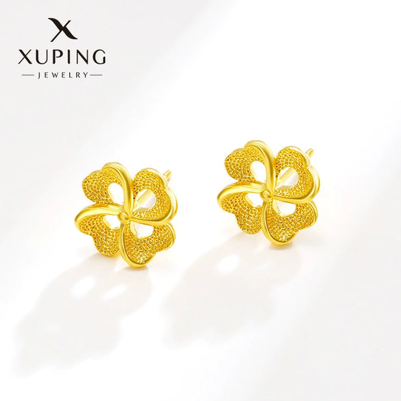 Wholesale Women's Light Luxury Style Alloy Electroplated Imitation Gold Color Simple Earrings