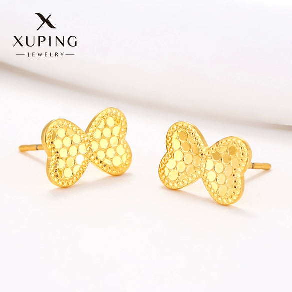 Wholesale Women's Light Luxury Style Alloy Electroplated Imitation Gold Color Simple Earrings