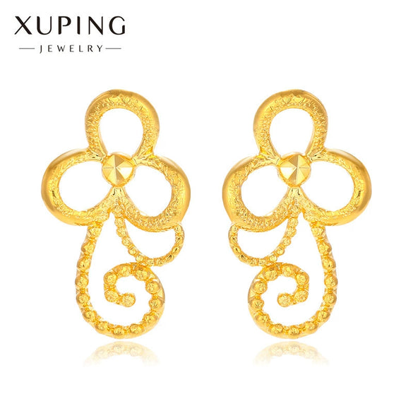Wholesale Women's Light Luxury Style Alloy Electroplated Imitation Gold Color Simple Earrings
