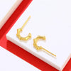 Wholesale Women's Light Luxury Style Alloy Electroplated Imitation Gold Color Simple Earrings
