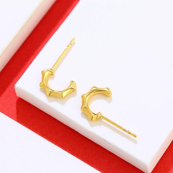 Wholesale Women's Light Luxury Style Alloy Electroplated Imitation Gold Color Simple Earrings