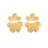 Wholesale Women's Light Luxury Style Alloy Flower Electroplated Multilayer Petal Pleated Irregular Earrings
