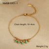 Wholesale Women's Light Luxury Style Bracelet With Natural Beads Tassel Stainless Steel 18K Electroplated Geometric Design