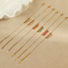 Wholesale Women's Light Luxury Style Bracelet With Natural Beads Tassel Stainless Steel 18K Electroplated Geometric Design