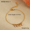 Wholesale Women's Light Luxury Style Bracelet With Natural Beads Tassel Stainless Steel 18K Electroplated Geometric Design
