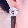 Wholesale Women's Light Luxury Style Copper Earrings With Geometric And Flower Patterns