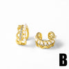 Wholesale Women's Light Luxury Style Copper Electroplated Ear Clips Without Pierced