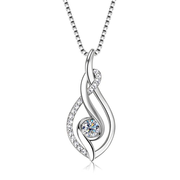 Wholesale Women's Light Luxury Style Copper Geometric Necklace With Microinlaid Zircon And Mixed Gemstone Setting