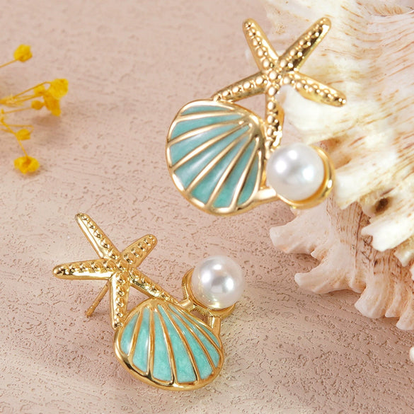Wholesale Women's Light Luxury Style Dripping Oil Animal Stainless Steel Earrings