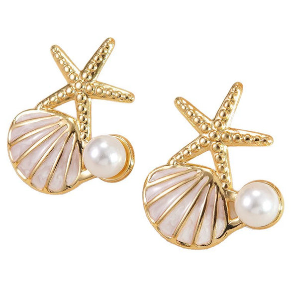 Wholesale Women's Light Luxury Style Dripping Oil Animal Stainless Steel Earrings