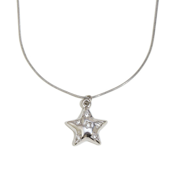 Wholesale Women's Light Luxury Style Electroplated Stainless Steel Fivepointed Star Necklace