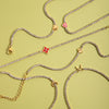 Wholesale Women's Light Luxury Style Electroplated Stainless Steel Flowershaped Drill Chain Bracelet Jewelry