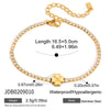 Wholesale Women's Light Luxury Style Electroplated Stainless Steel Flowershaped Drill Chain Bracelet Jewelry