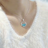 Wholesale Women's Light Luxury Style Fish Tail Pattern Zircon Inlaid Titanium Steel And Copper Pendant Necklace With Oshaped Chain