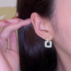 Wholesale Women's Light Luxury Style Geometric And Drop Shape Copper Earrings