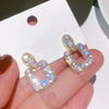 Wholesale Women's Light Luxury Style Geometric And Drop Shape Copper Earrings